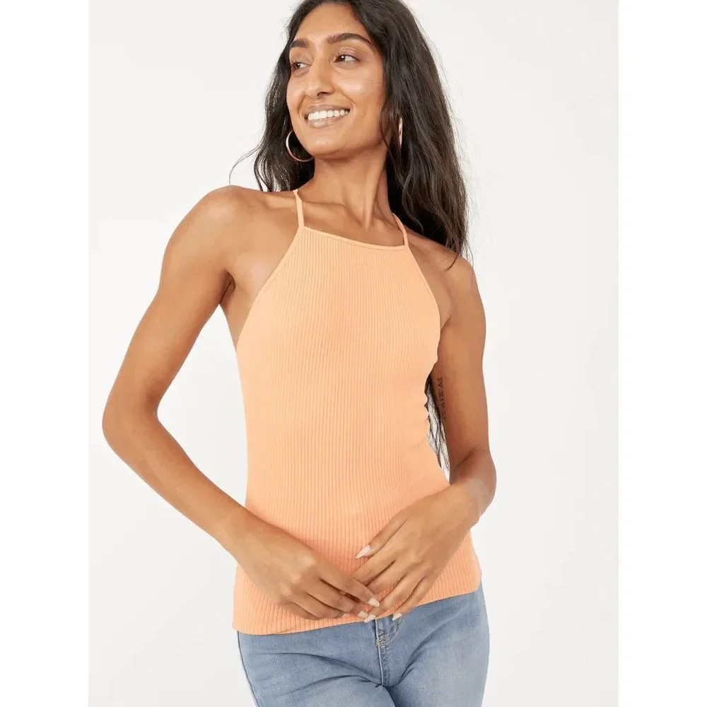 Intimately Free People Mmkay Seamless Tank in Mango XS/S, NWT - Picture 1 of 5